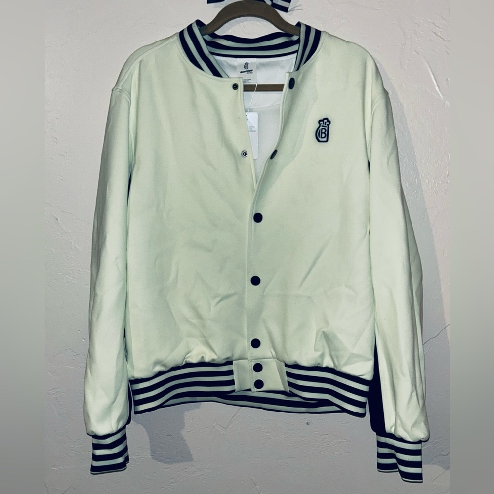 Birdies & Bogey’s Men's Cream Varsity Jacket